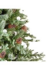 Premier Decorations Ltd Green 6.5 Feet Snowy Dorchester Pine Feel Real Christmas Tree - Image 2 of 4