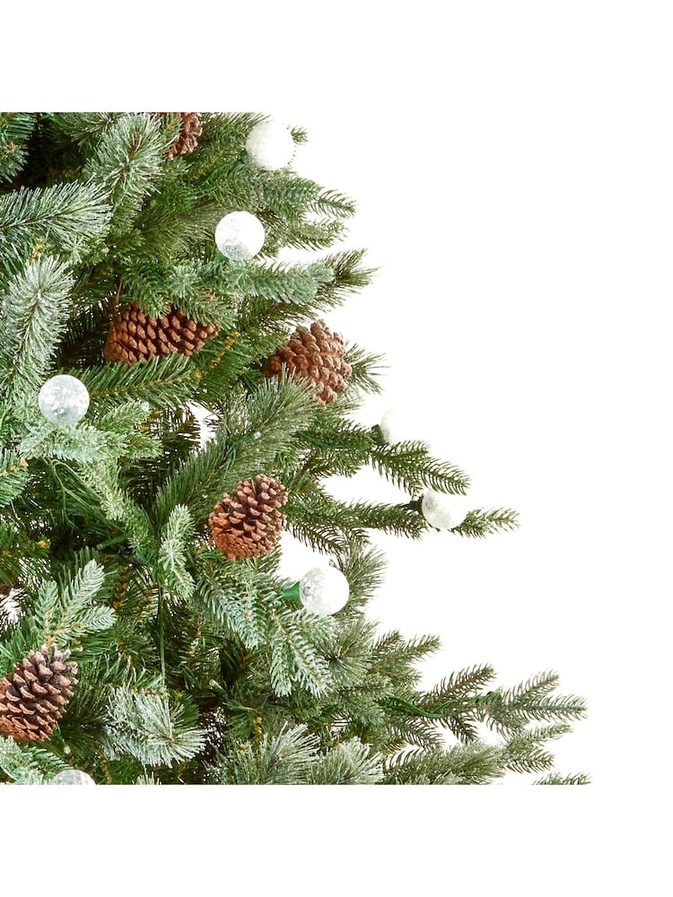 Premier Decorations Ltd Green 6.5 Feet Snowy Dorchester Pine Feel Real Christmas Tree - Image 2 of 4