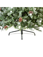 Premier Decorations Ltd Green 6.5 Feet Snowy Dorchester Pine Feel Real Christmas Tree - Image 4 of 4