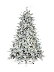 Premier Decorations Ltd Green Snowy 6.5ft Snowy Dorchester Pine Feel Real Christmas Tree - Image 1 of 4
