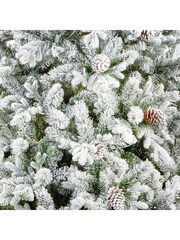 Premier Decorations Ltd Green Snowy 6.5ft Snowy Dorchester Pine Feel Real Christmas Tree - Image 3 of 4