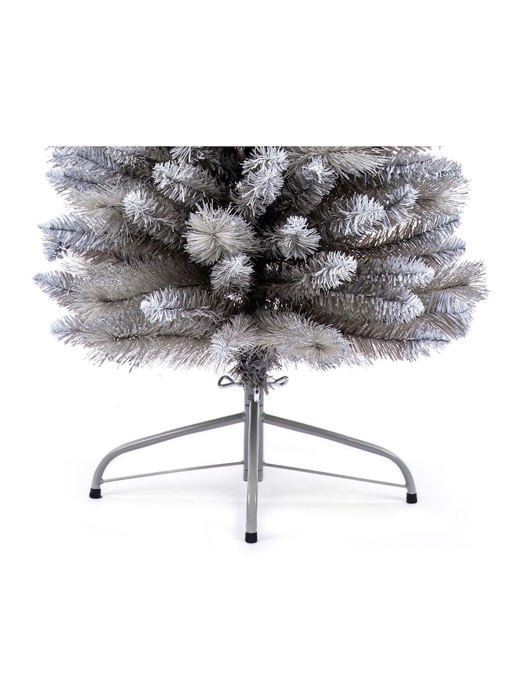 Premier Decorations Ltd 6.5ft Silver Tipped Pencil Pine Christmas Tree - Image 5 of 5