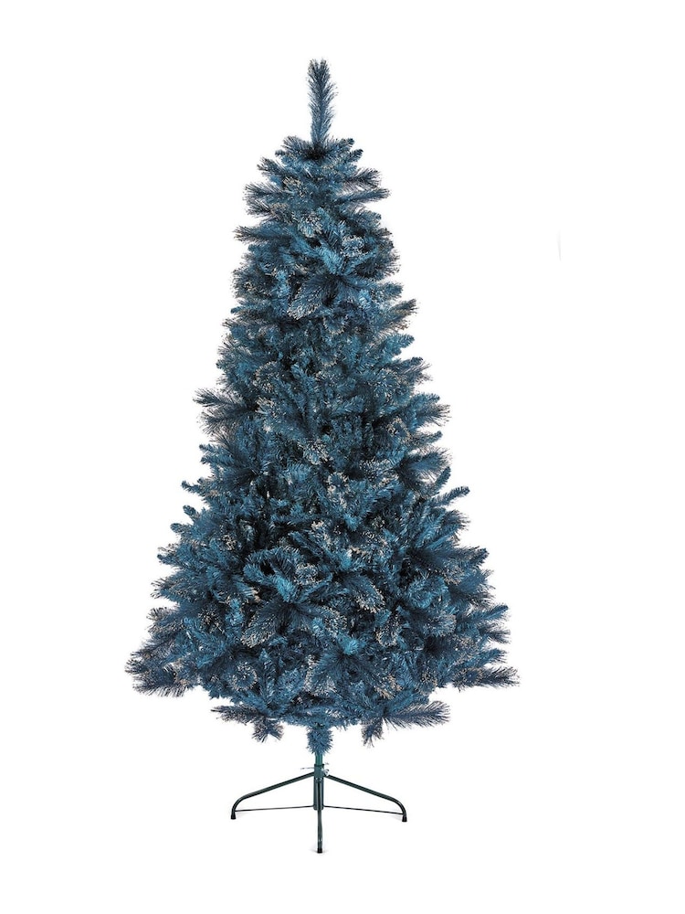 Premier Decorations Ltd Black/White Midnight Blue Christmas Fir 6ft Tree - Image 2 of 5