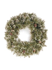 Premier Decorations Ltd Green 60cm Glittery Bristle Christmas Wreath - Image 1 of 1