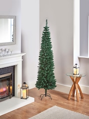 Premier Decorations Ltd Green 5.5ft Pencil Pine Green Christmas Tree - Image 1 of 5
