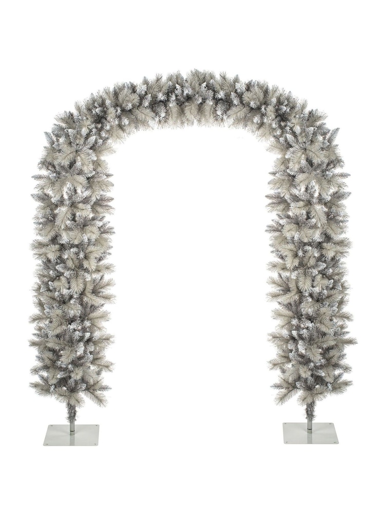 Premier Decorations Ltd Silver Tip Fir Tree Christmas Door Arch - Image 1 of 1