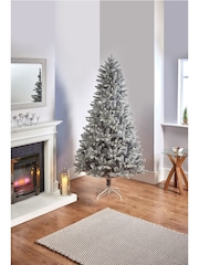 Premier Decorations Ltd Green Snowy Grey Cherry Pine Christmas 8ft Tree - Image 1 of 5