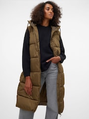 VERO MODA Padded Sleeveless Hooded Gilet - Image 1 of 6