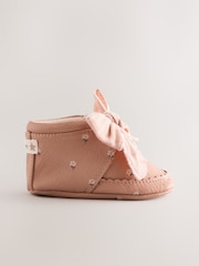 Pink Rust Baby Floral Print Boots (0-18mths) - Image 2 of 5