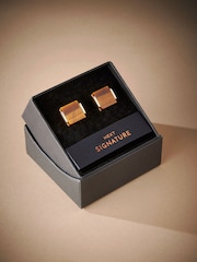 Gold Signature Tigers Eye Cufflinks - Image 3 of 3