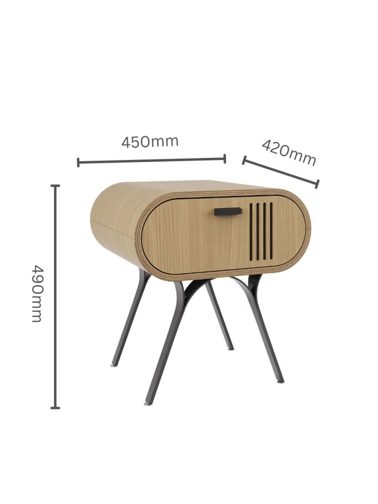 Jual Oak Milano Side Table - Image 4 of 4