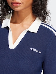 adidas Originals Indigo Blue Polo Dress - Image 5 of 6