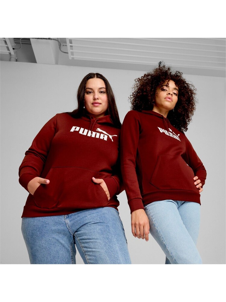 Puma Red Womens Essentials Logo FL Hoodie - Image 1 of 6