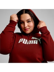 Puma Red Womens Essentials Logo FL Hoodie - Image 3 of 6