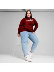 Puma Red Womens Essentials Logo FL Hoodie - Image 5 of 6