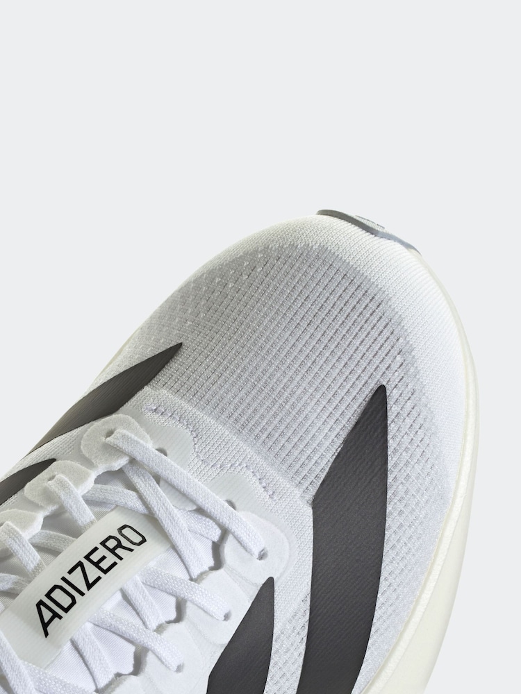 adidas White/Black Adizero Evo Trainers - Image 11 of 11
