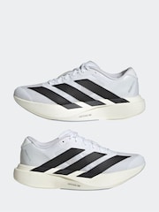 adidas White/Black Adizero Evo Trainers - Image 7 of 11