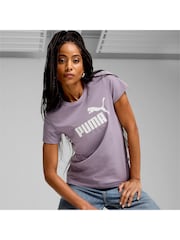 Puma Purple Womens Essentials Logo 100% Cotton T-Shirt - Image 1 of 6