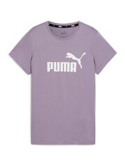Puma Purple Womens Essentials Logo 100% Cotton T-Shirt - Image 6 of 6