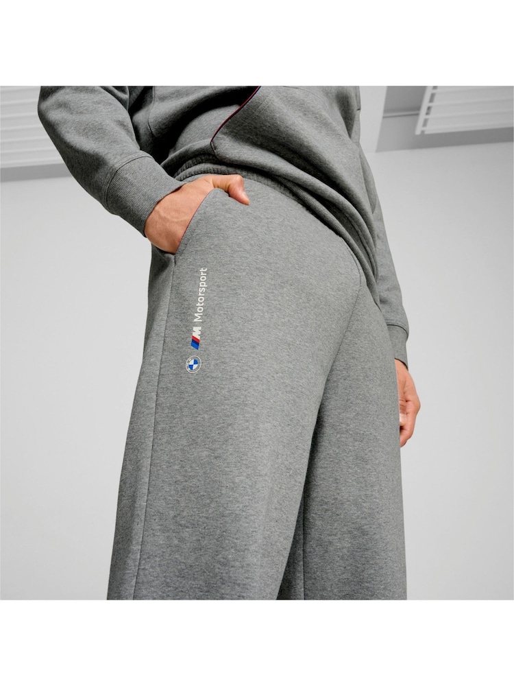 Puma Grey Mens BMW M Motorsport ESS+ Fleece Trousers - Image 6 of 6