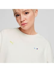 Puma Grey Womens BMW M Motorsport Long Sleeve Graphic 100% Cotton T-Shirt - Image 4 of 6