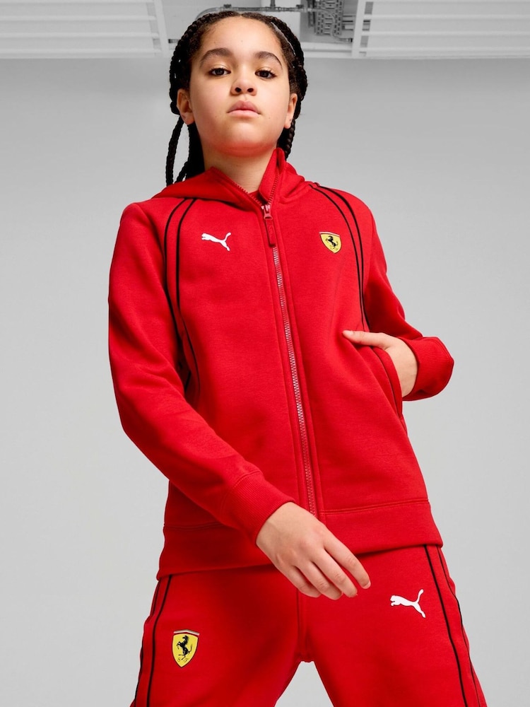 Puma Red Boys Scuderia Ferrari Race Hoodie - Image 1 of 6