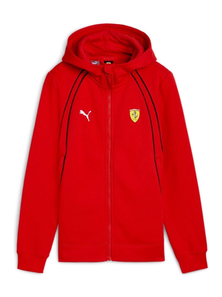Puma Red Boys Scuderia Ferrari Race Hoodie - Image 5 of 6
