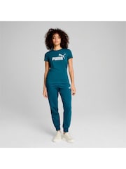 Puma Green Womens Essentials Sweatpants - Image 2 of 6