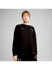 Puma Black Womens BMW M Motorsport Long Sleeve Graphic 100% Cotton T-Shirt - Image 1 of 6