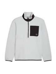 Puma Grey Mens Quarter Zip Fleece Golf Top - Image 5 of 6
