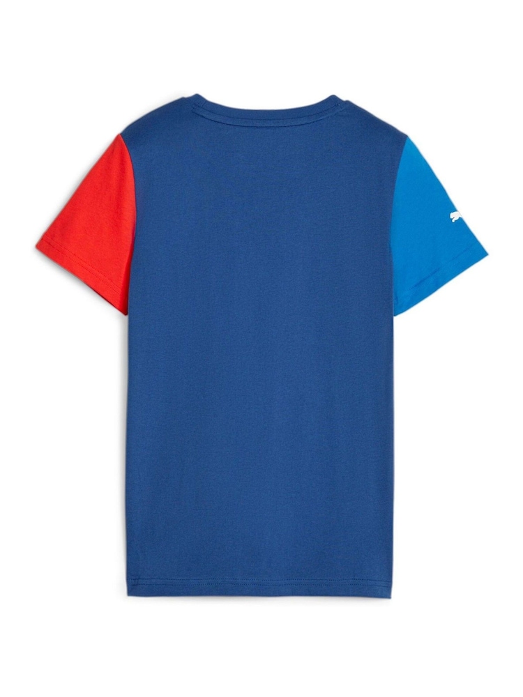 Puma Blue Boys BMW M Motorsport Essentials Logo T-Shirt - Image 2 of 3