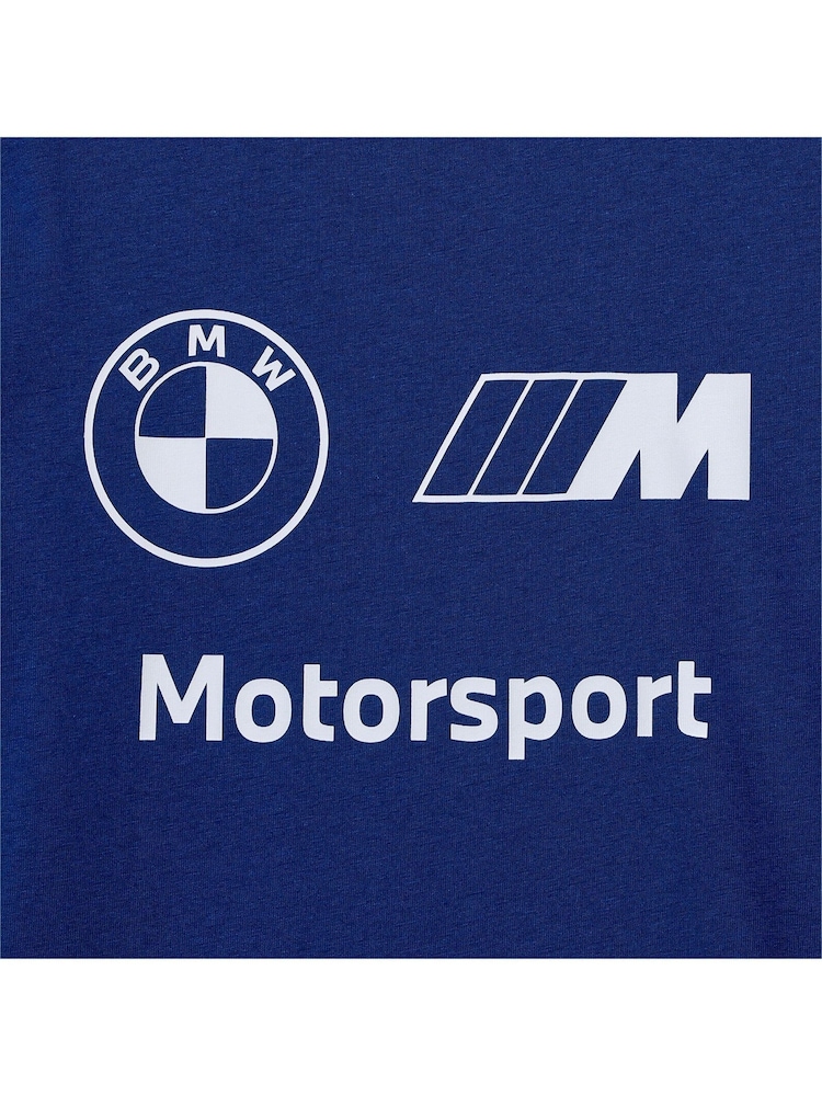 Puma Blue Boys BMW M Motorsport Essentials Logo T-Shirt - Image 3 of 3