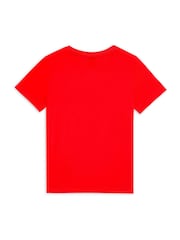 Puma Red Boys Scuderia Ferrari Race Big Shield T-Shirt - Image 2 of 3