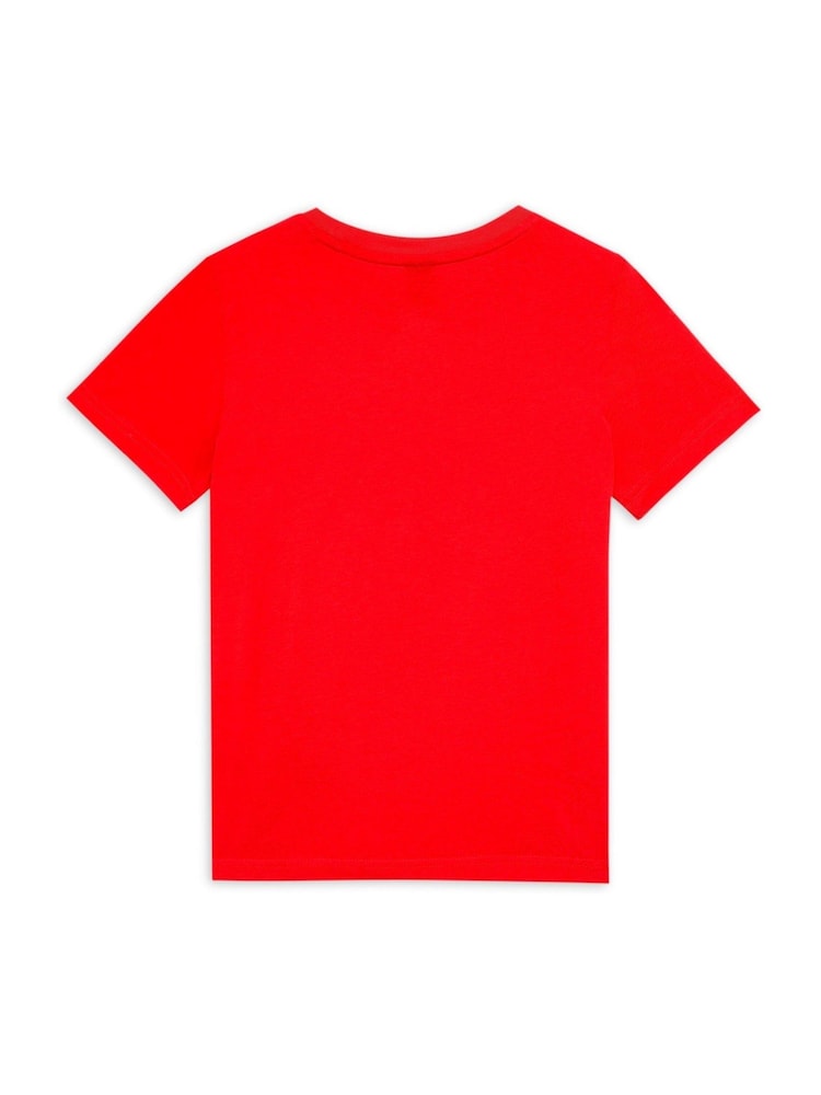Puma Red Boys Scuderia Ferrari Race Big Shield T-Shirt - Image 2 of 3