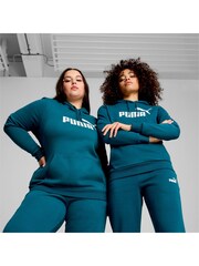 Puma Green Womens Essentials Logo FL Hoodie - Image 1 of 6