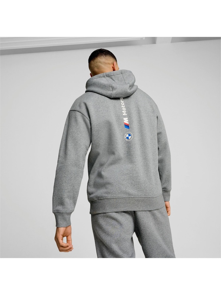 Grå - Puma Herr BMW M Motorsport ESS+ Fleece Huvtröja - Bild 2 av 6 Grå - Puma Herr BMW M Motorsport ESS+ Fleece Huvtröja - Bild 2 av 6