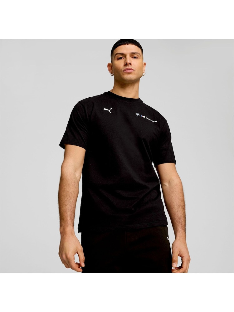 Puma Black Mens BMW M Motorsport ESS+ Logo T-Shirt - Image 1 of 4