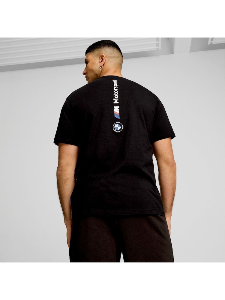 Puma Black Mens BMW M Motorsport ESS+ Logo T-Shirt - Image 2 of 4