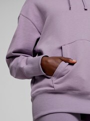 Puma Purple Womens Better Classics Relaxed Hoodie - Image 2 of 6