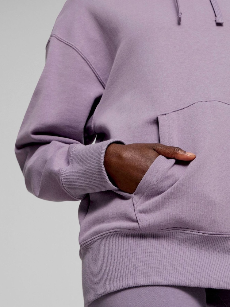 Puma Purple Womens Better Classics Relaxed Hoodie - Image 2 of 6