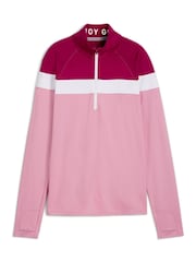 Puma Pink Womens Golf Lightweight Quarter-Zip Top - Image 1 of 2