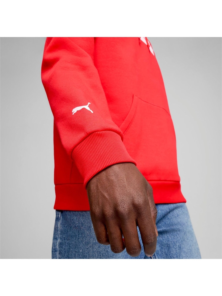Puma Red Mens F1 ESS Logo Fleece Hoodie - Image 6 of 6