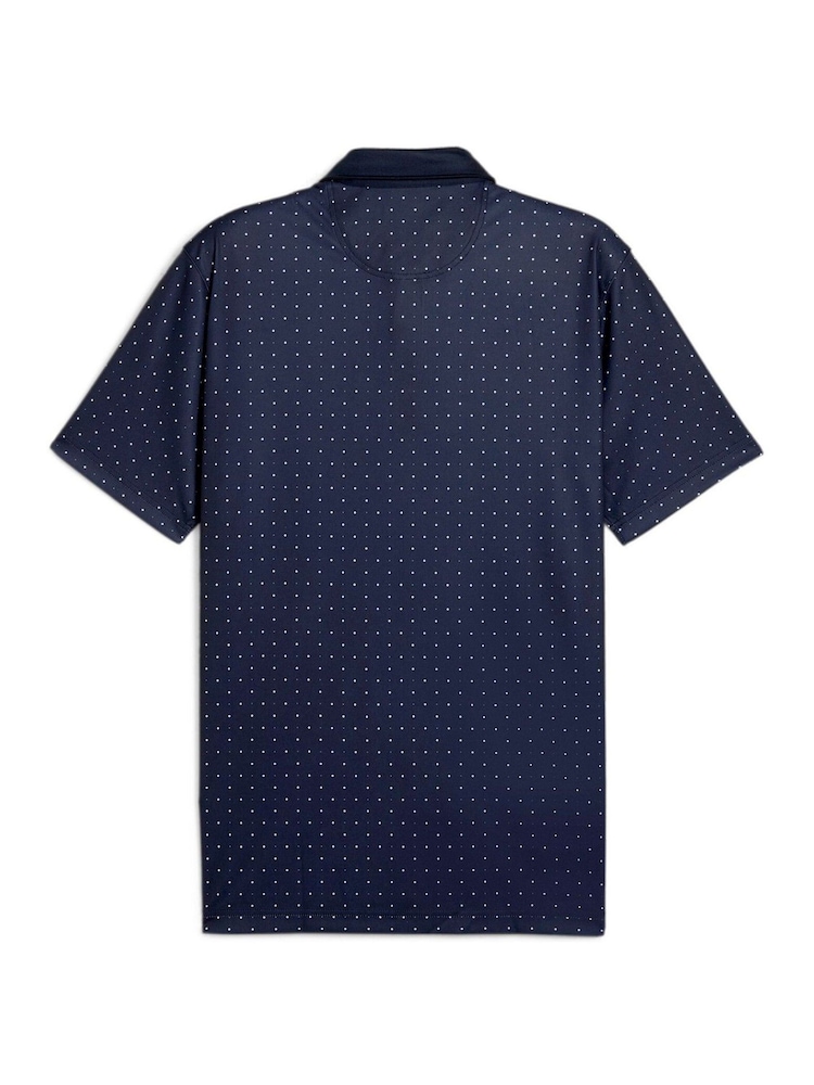 Puma Blue Pure Geo Golf Mens Polo Shirt - Image 2 of 2