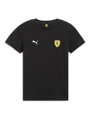 Puma Black Boys Scuderia Ferrari Race Big Shield T-Shirt - Image 1 of 2