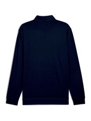 Puma Blue Pure Colourblock Golf Quarter Zip Mens Top - Image 2 of 3