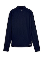 Синий - Puma Black Womens You-V Solid Golf 1/4 Zip Pullover Sweatshirt - Изображение 1 из 2
