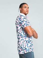 Puma White Mens Pique Borrego Golf Polo Shirt - Image 2 of 6