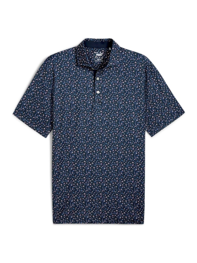 Puma Blue Mens MATTR Soto Golf Polo Shirt - Image 1 of 2