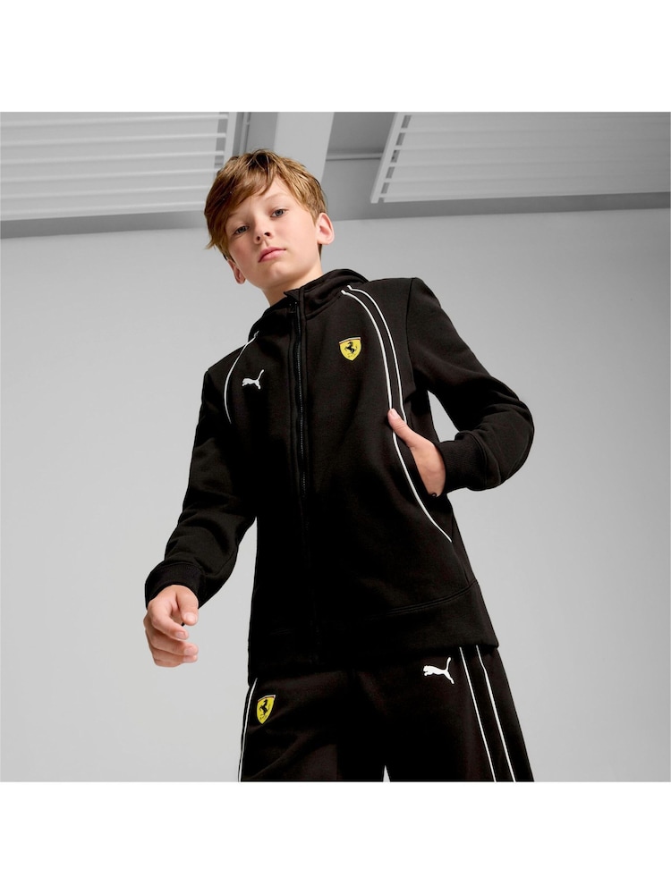 Puma Black Boys Scuderia Ferrari Race Hoodie - Image 1 of 4