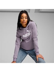 Puma Purple Womens Essentials Logo FL Hoodie - Image 1 of 5